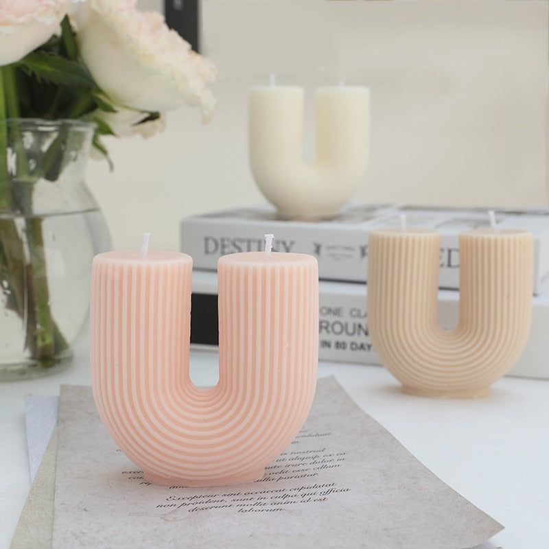 U-Shaped Decorative Scented Candle